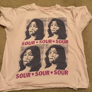 Baby pink Olivia Rodrigo Sour Tee